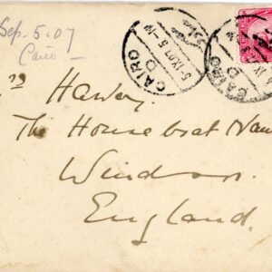1907 Egypt Cairo 5m Cover to Windsor