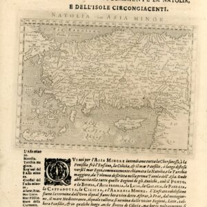 1598 Anatolia Asia Minor Magini and Porro Map