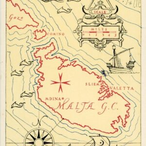 Malta Map postcard