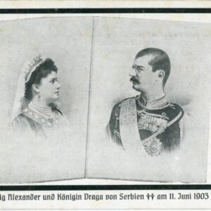 Serbia King Alexander and Queen 1903