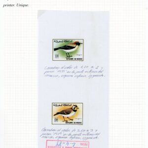1989 Morocco Birds Unissued Values Die Proof