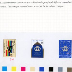 1983 Morocco Mediterranean Games set Die Proof