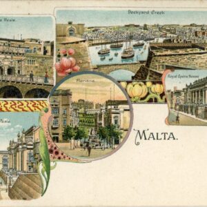 Malta Early Multi View Postcard