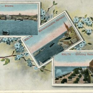Malta Multi View Postcard 1914 message