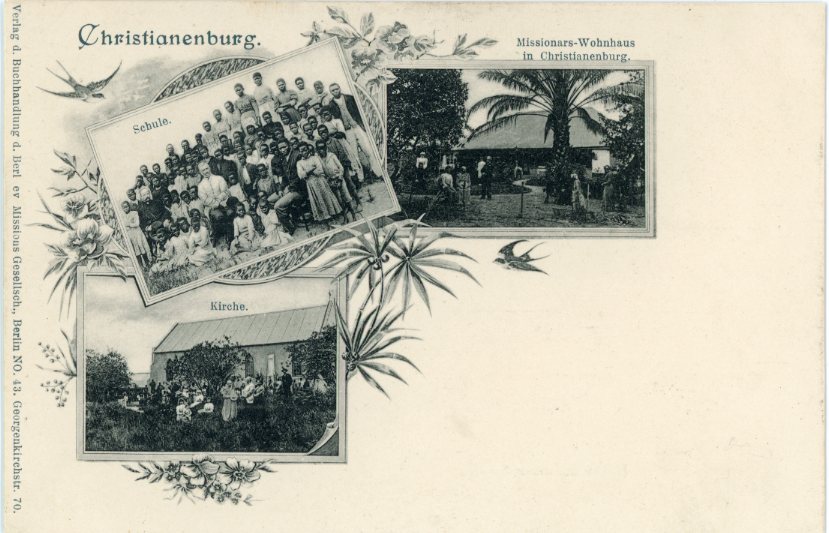 Ghana Christiansburg missionary postcard
