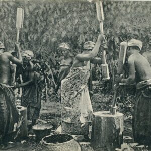 Ghana Native Women preparing Fufui 1911 to England