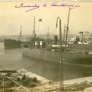 Romania Constanta Port and Ships 1920 photocard