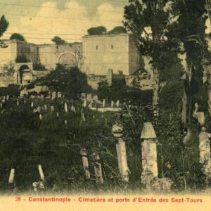 Turkey Istanbul Cemetery and Yedikule silk card ed Bon Marche
