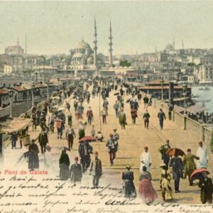 Turkey Istanbul Constantinople Galata Bridge Russian Levant 1905