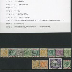 1907 1950 Cyprus Railway Cancellation collection 76 stamps