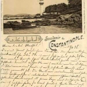 Turkey Constantinople Fenerbahce Lighthouse 1897 to Germany ed Fruchtermann