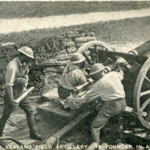 New Zealand Field Artillery 18 Pounder in Action