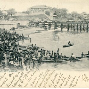 Ghana Sekondi Landing Fish 1906 Llanwrst Wales