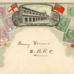 Ghana KEVII Stamps and Basel Mission Vignette 1908 to England