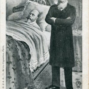 Boer War KEVII in death bed and Boer President