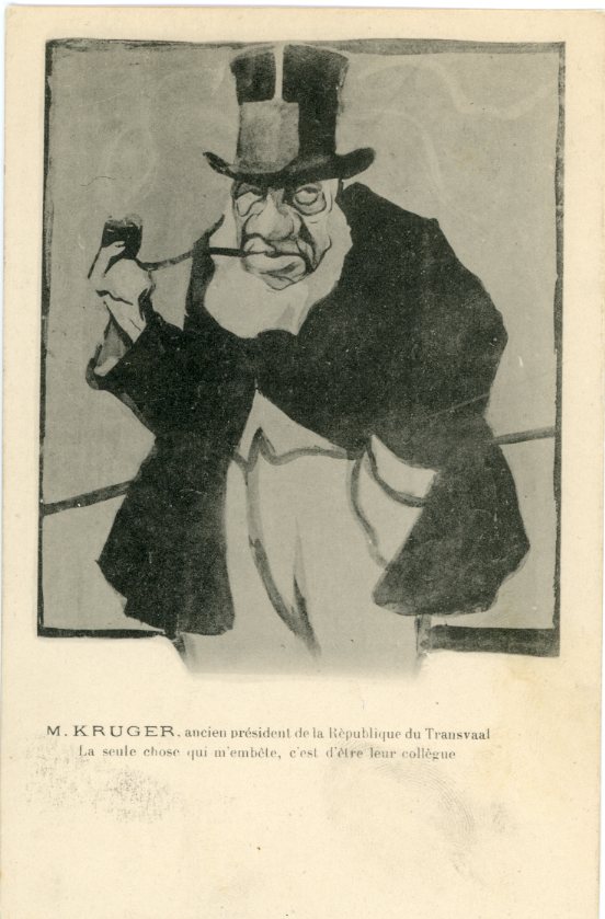 Boer War Transvaal President Kruger Humour postcard