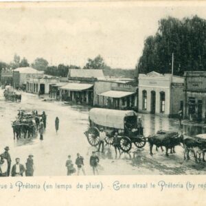 Boer War Pretoria in Rain Ox Carts