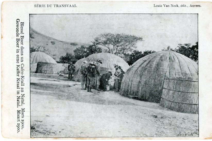 Boer War Injured Boers at Kaffer Kraal Natal 1900