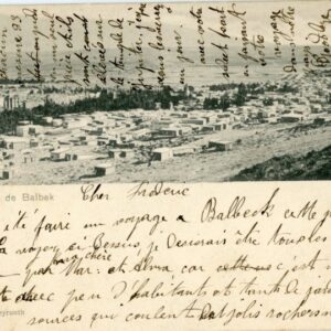 Lebanon Baalbek Panorama 1905s Beirut to Belgium