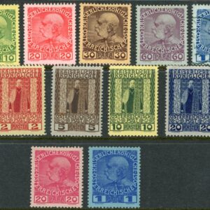 1908 Austria Levant Emperor's Accession set of 11