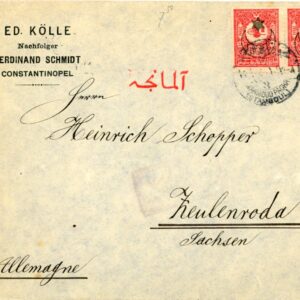 1916 Turkey Mahmutpasa Commercial cover to Zeulenroda