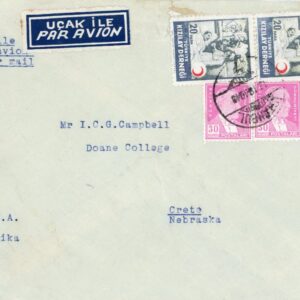 1948 Turkey Red Crescent airmail to USA
