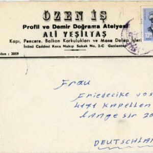 1966 Turkey Gaziantep Ironwork Workshop to Germany
