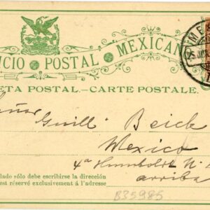 1899 Mexico 3c Illustrated Postal Stationery Card