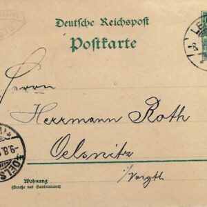 1896 Germany 5pf Picture Stationery Hoffman's Starke Cat