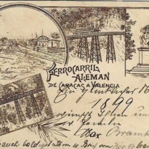 1899 Venezuela 10c Picture Stationery Caracas Valencia German Railway line to Berlin