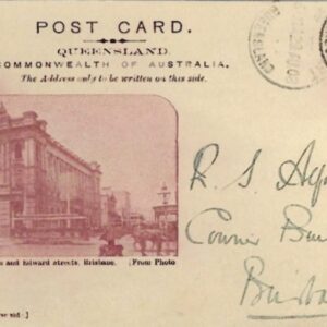 1908 Queensland 1d Picture Stationery to Brisbane