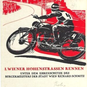 1936 Austria Viennese Motorcycle Race Picture Stationery