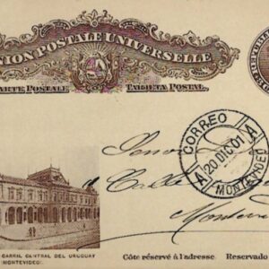 1901s Uruguay 3c Montevideo Railway Station Postal Stationery