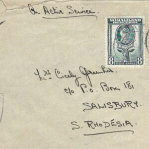 1944 Somalia Censored EA APO65 to Southern Rhodesia