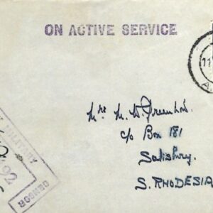 1942 Somalia Censored EA APO to Southern Rhodesia
