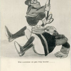 Boer War Humour Card Crown too Heavy
