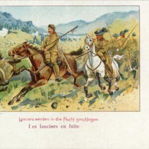 Boer War Lancers Cavalry Art postcard
