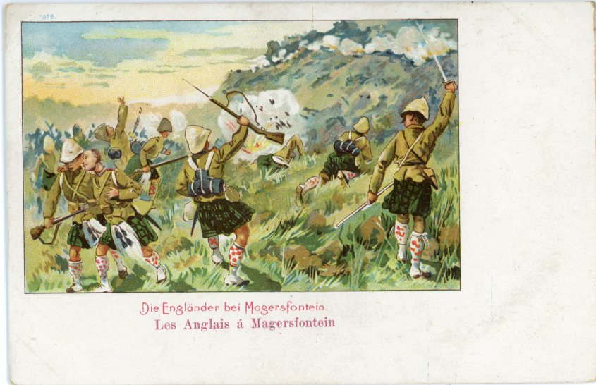 Boer War English at Magersfontein Art postcard