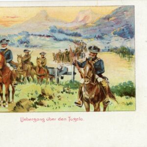 Boer War Crossing over the Tugela Art postcard