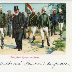 Boer War President Kruger in the field Art postcard