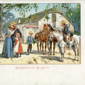 Boer War Farewell to Family Art postcard