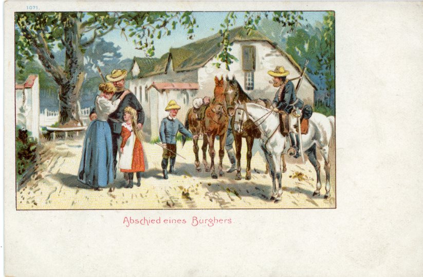 Boer War Farewell to Family Art postcard