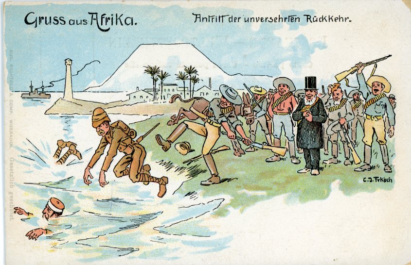 Boer War Gruss aus Afrika humour postcard