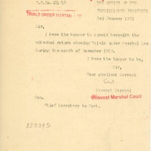 1921 Cyprus Famagusta Under Martial Law Marshal Court doc