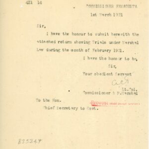 1921 Cyprus Famagusta Under Martial Law Marshal Court doc