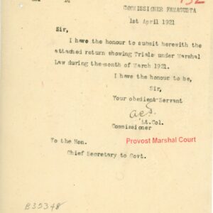 1921 Cyprus Famagusta Under Martial Law Marshal Court doc