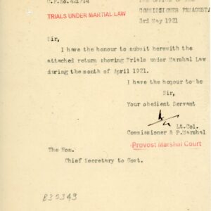 1921 Cyprus Famagusta Under Martial Law Marshal Court doc