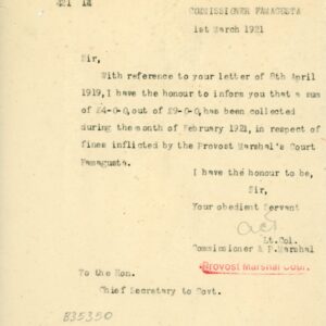 1921 Cyprus Famagusta Under Martial Law Marshal Court doc