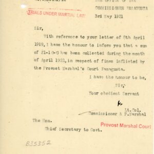 1921 Cyprus Famagusta Under Martial Law Marshal Court doc