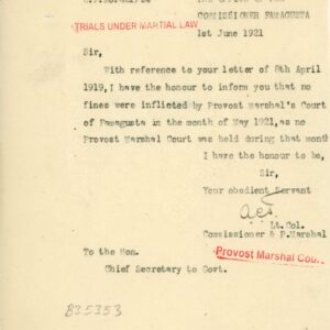 1921 Cyprus Famagusta Under Martial Law Marshal Court doc